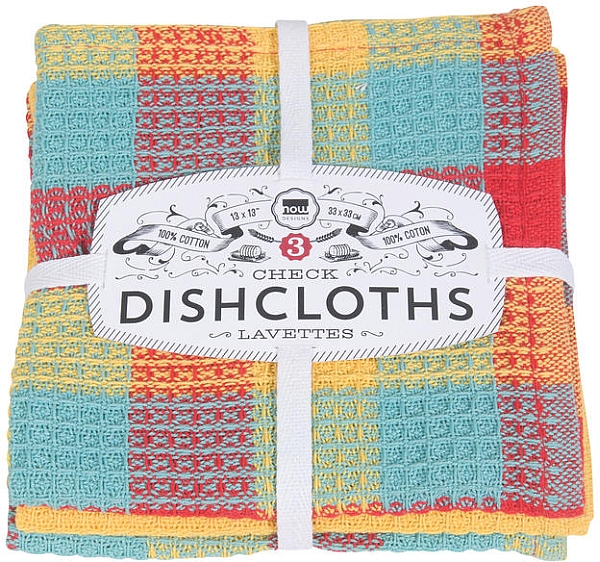 Dishcloths, Lemon Check Set/3