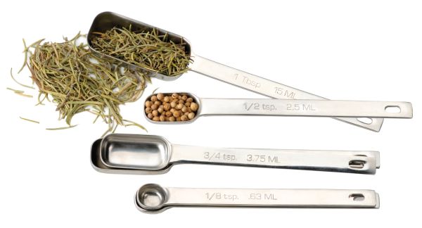 Measuring Spoons, Stainless Set/6