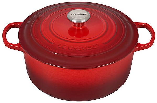 Round Dutch Oven 7.25qt. Enameled Cast Iron, Cerise