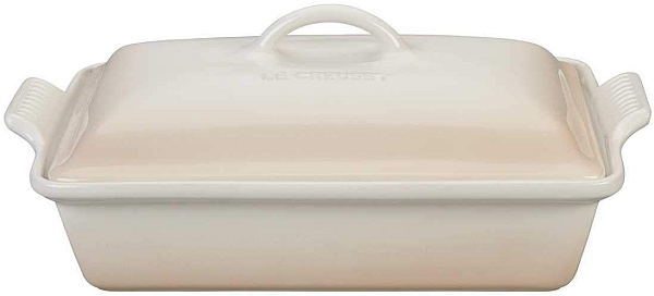 Heritage 4qt. Rectangular Covered Casserole, Meringue