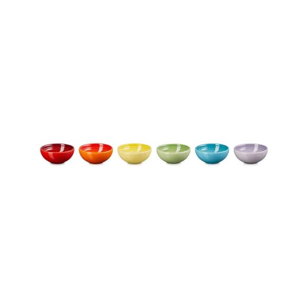 Multi Color Pinch Bowls Set/6