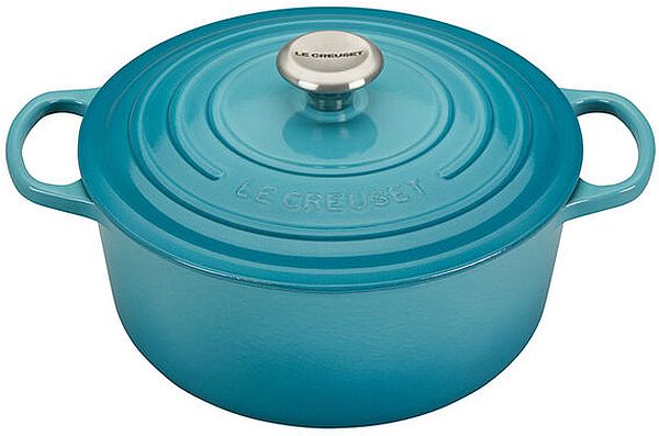 Round Dutch Oven 5.5qt. Enameled Cast Iron, Caribbean