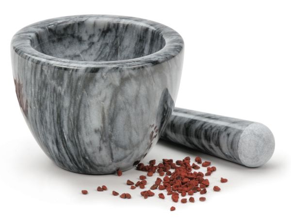 Mortar & Pestle, Grey Marble