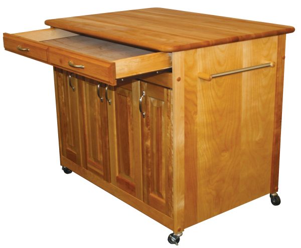 Cart Work Center Butcher Block Plus