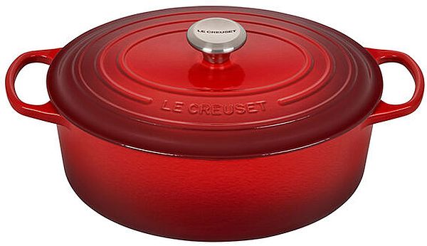 Oval Dutch Oven 9.5qt. Enameled Cast Iron, Cerise