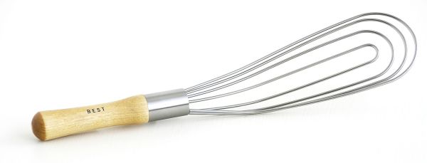 Flat Roux/Gravy Whisk 12" Wood