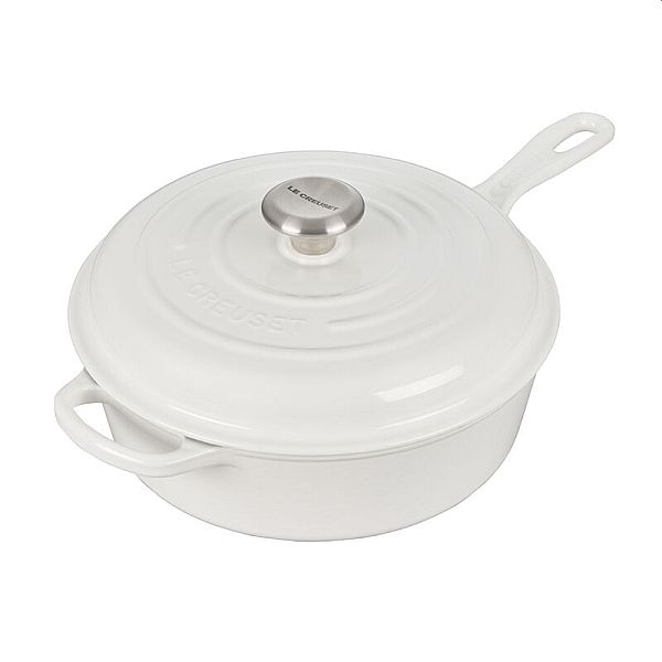 Cassadou 3.75qt. Enameled Cast Iron, White