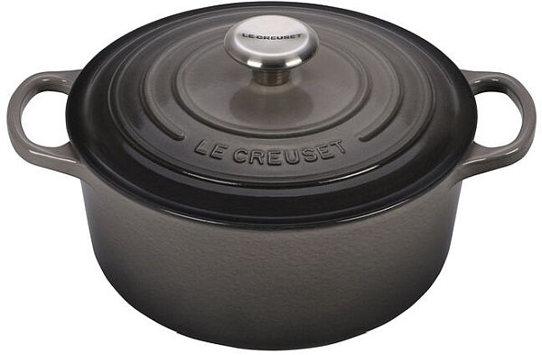 Round Dutch Oven 4.5qt. Enameled Cast Iron, Oyster