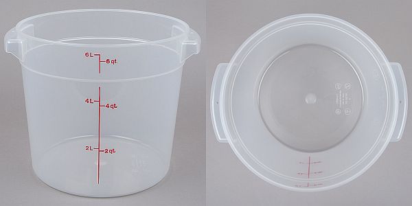 Cambro Dough Rising Bucket/Lid 6qt.