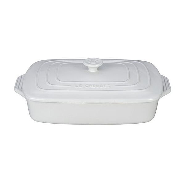Casserole 3.5qt. Rectangular Covered, White