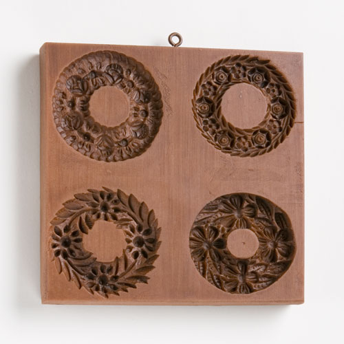 Four Wreaths Cookie Mold