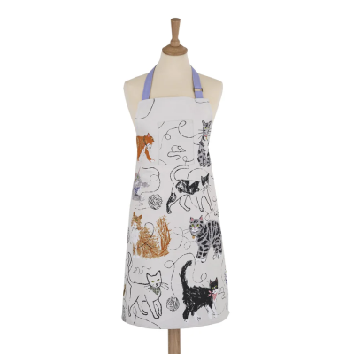 Cotton Apron Feline Friends