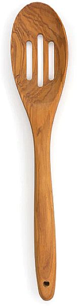 Olive Wood 12" Slotted Spoon