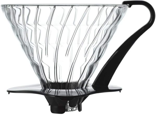 V60 Glass Coffee Dripper Blk