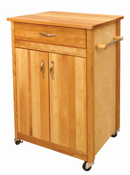 Cart Butcher Block W/Flat Doors