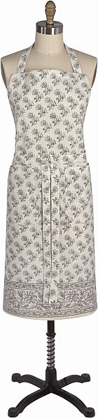 Apron, Block Print Floret