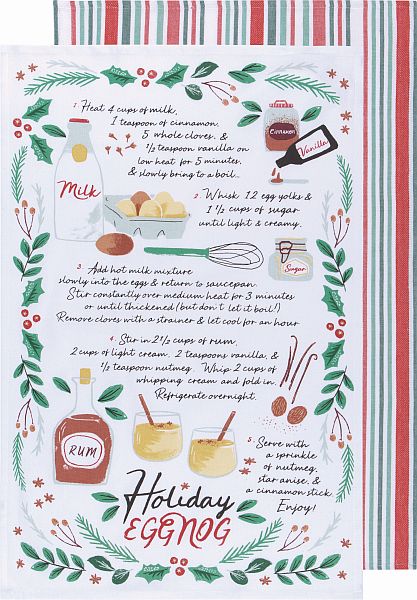 Dishtowels, Holiday Eggnog Set of 2
