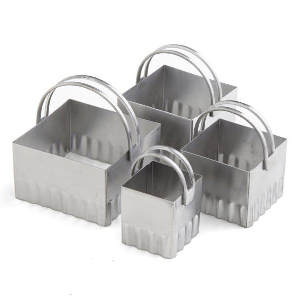 Biscuit Cutters, Square Rippled