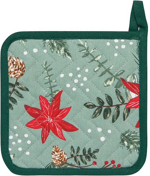 Potholder, Poinsettia