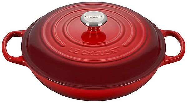 Braiser 3.5qt. Enameled Cast Iron, Cerise