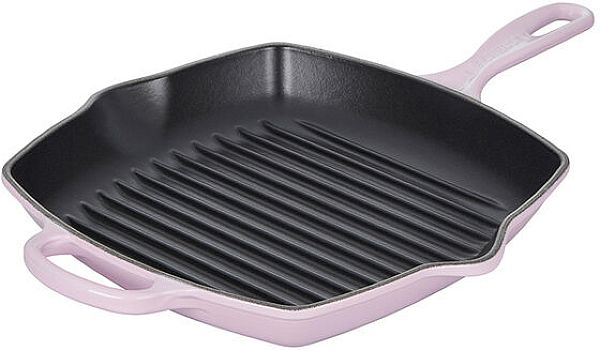 Skillet 10.25" Square Grill Enameled Cast Iron, Shallot