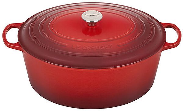 Oval Dutch Oven 15.5qt. Enameled Cast Iron, Cerise