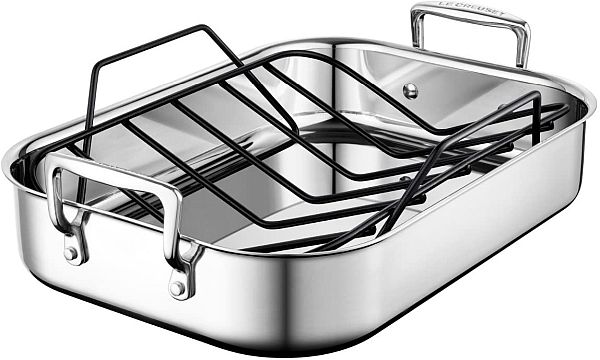 Roasting Pan 14"x10" Stainless Steel W/Nonstick Rack