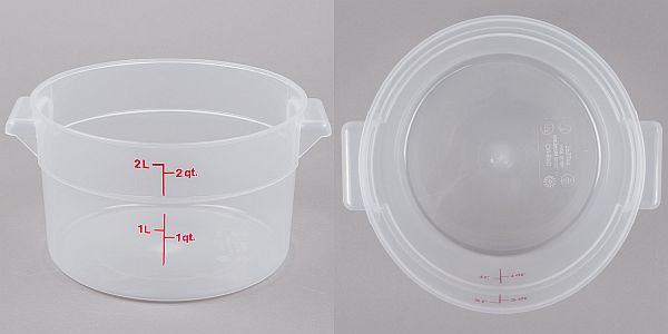 Cambro Dough Rising Bucket/Lid 2qt.