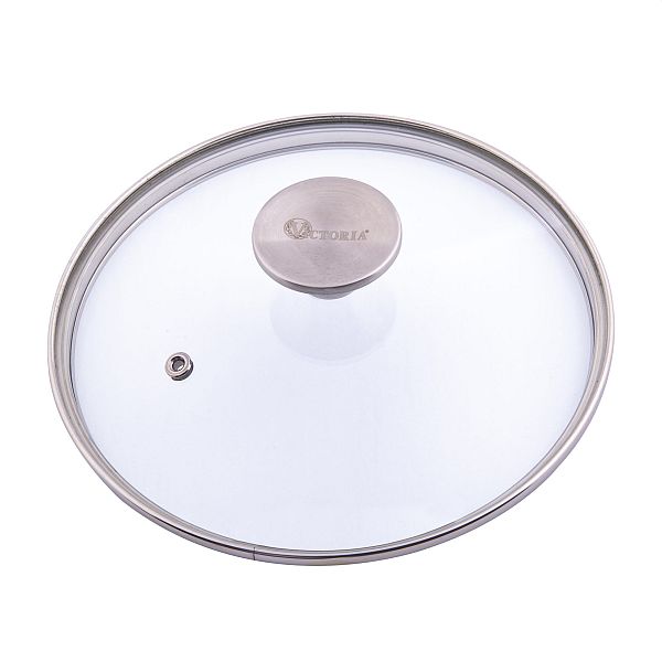 6.5" Glass Lid W/SS Knob