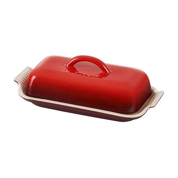 Heritage Butter Dish, Cerise