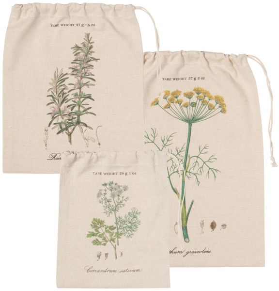 Bags, Produce Garden Herbs Set of 3