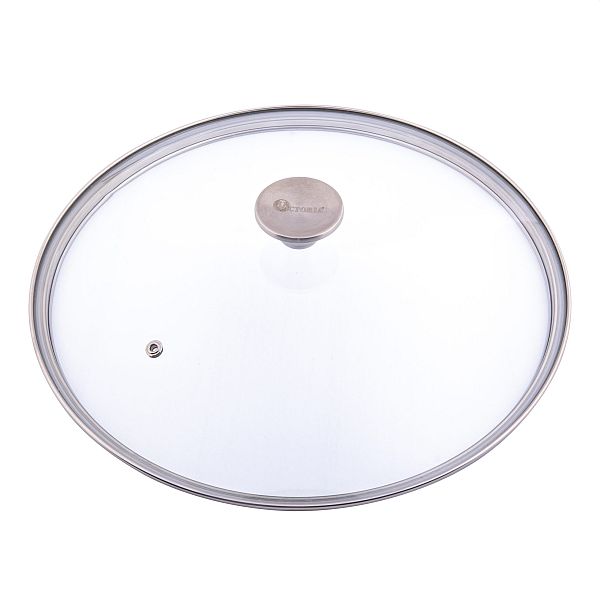 Glass Lid W/SS Knob 12