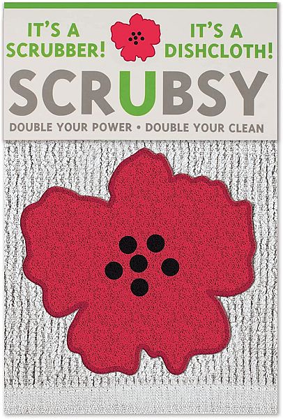 Scrubsy Cloth/Scrubber Poppy