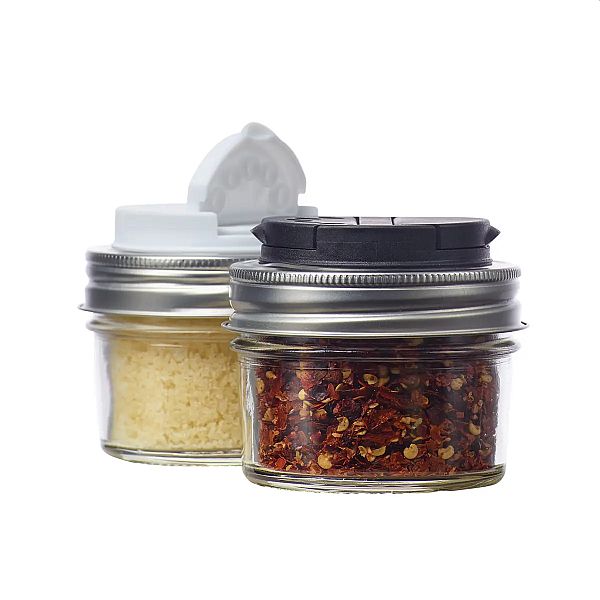 Jarware Spice Lids, Set/2 Black & White