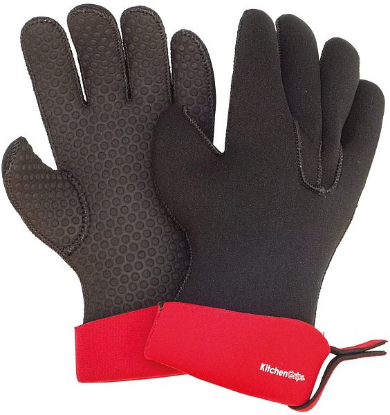 Kitchen Grips Glove 5-Finger FLXaPrene™ Chef's Gloves Small Set of 2