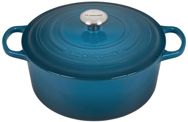 Round Dutch Oven 7.25qt. Enameled Cast Iron, Teal
