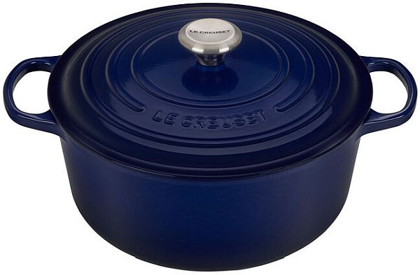 Round Dutch Oven 7.25qt. Enameled Cast Iron, Indigo