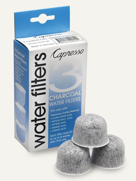 Capresso 3 Pack Charcoal Water Filters for MT600 PLUS, MG600 PLUS, CM300 and CM200