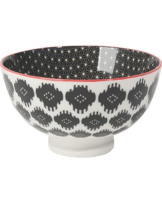 Bowl, 4" Black Ikat